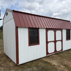 10x20 White Side Lofted Barn
